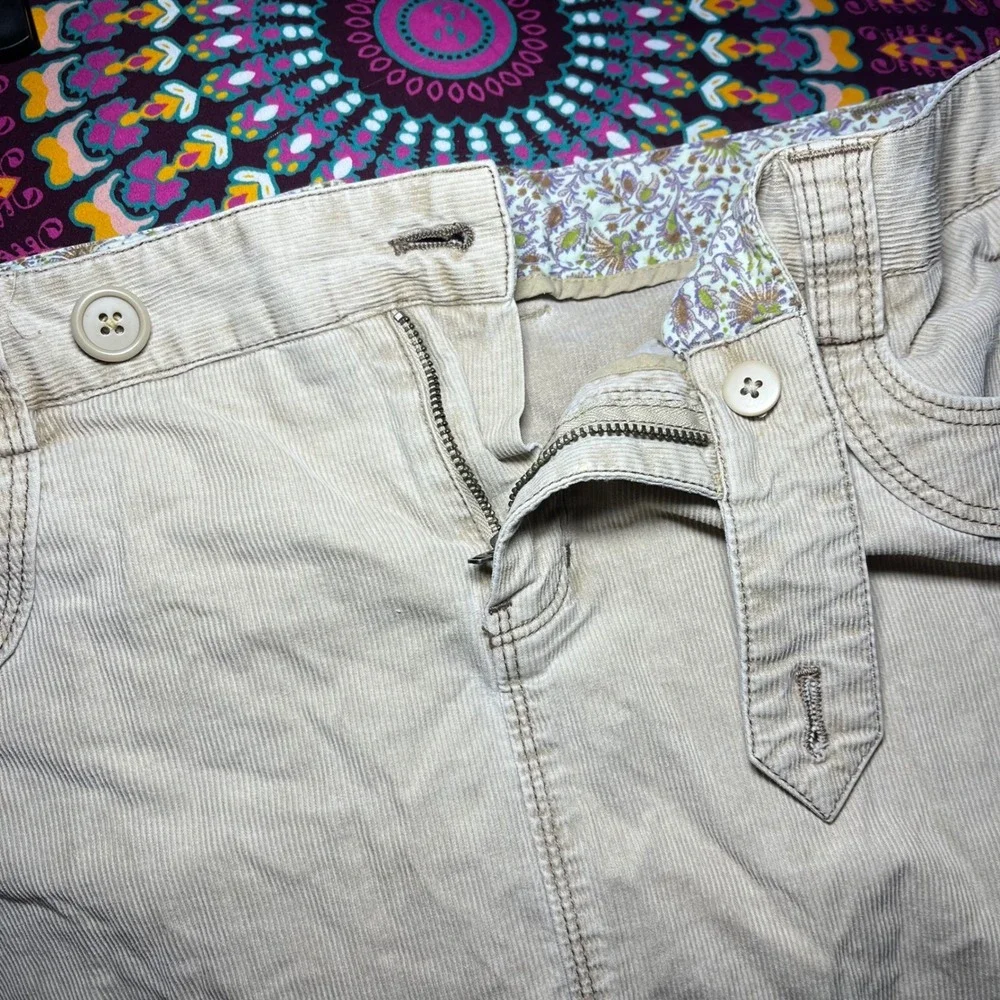Vintage Y2K GAP Women Tan Corduroy A-Line Mini Skirt Size‎ 8 Gapstretch